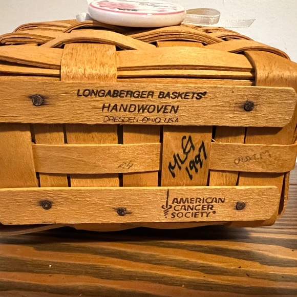 Longaberger 1997 Warm Brown Horizon of Hope Basket Combo - Picture 4 of 4